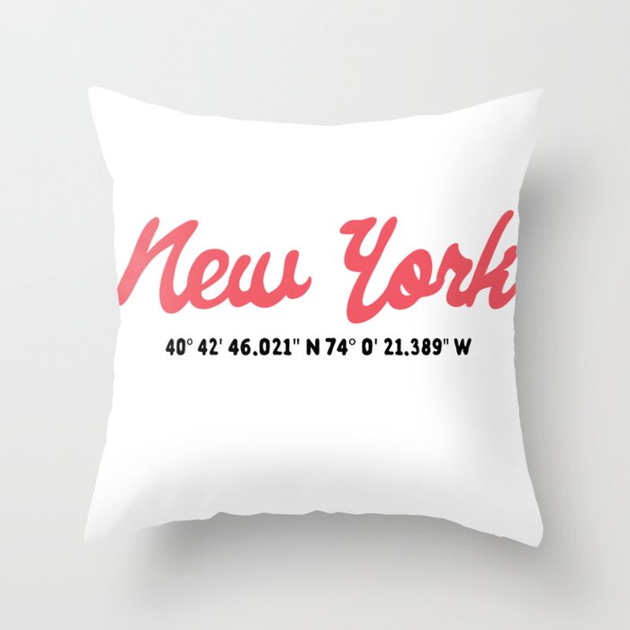 New York Sport GPS Throw Pillow