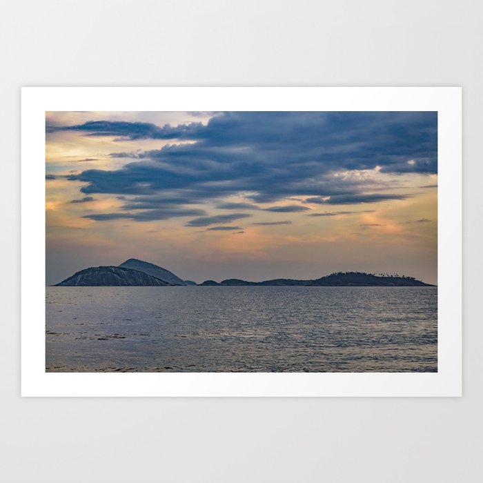 Landscape Scene From Ipanema Beach Rio De Janeiro Brazil Art Print By Danflcreativo