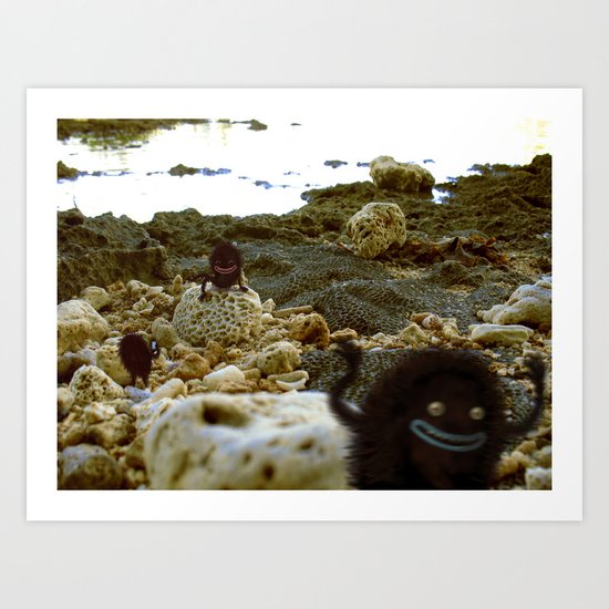 A day at the beach Art Print