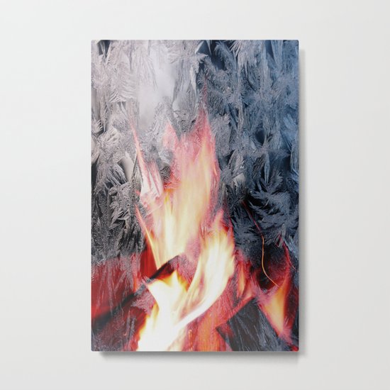 Fire and Ice Metal Print