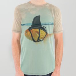 Brilliant DISGUISE - Goldfish with a Shark Fin All Over Graphic Tee
