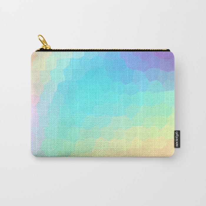Pastel Rainbow Gradient With Stained Glass Effect Carry-All Pouch