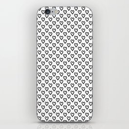 White and black hearts for Valentines day iPhone Skin