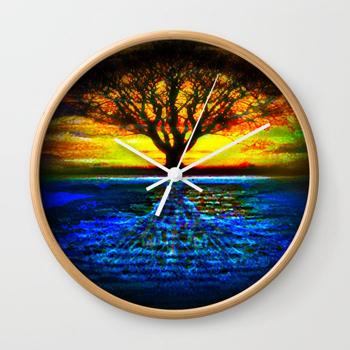 Duality Tree Of Life Reflection Moon Sun Day Night Painting By