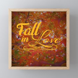 Fall in Love Framed Mini Art Print