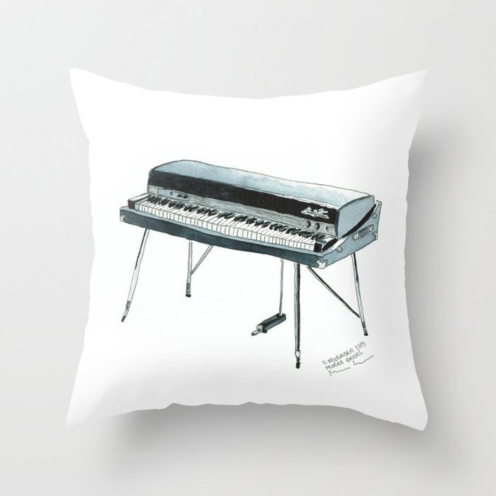 Rhodes Piano - A classic vintage electric piano from the 70s Throw Pillow