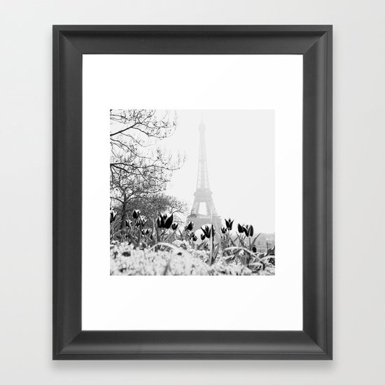 Paris Black & White Framed Art Print