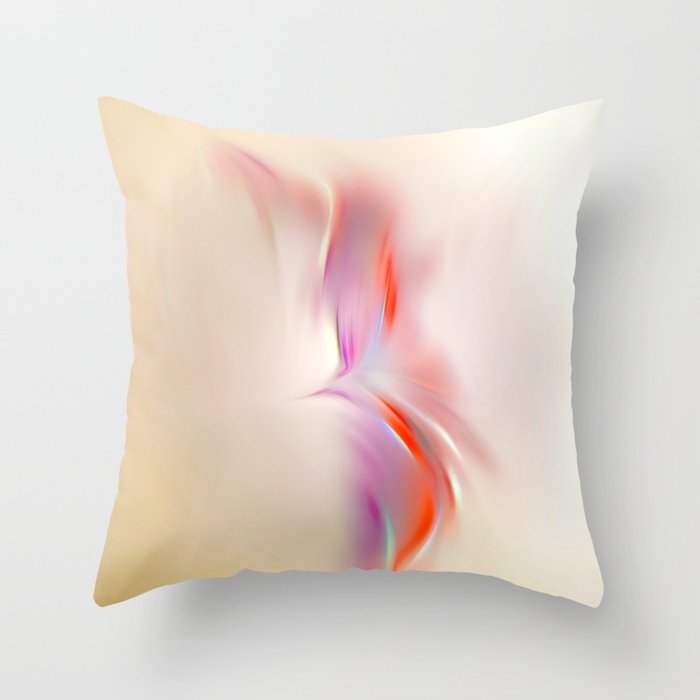 Flow art - haptic structure  -  abstract wind painting109 - decor design Throw Pillow