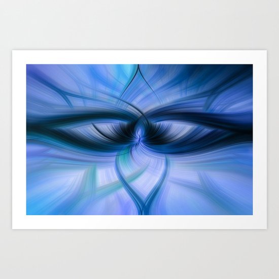 Blue abstract Art Print