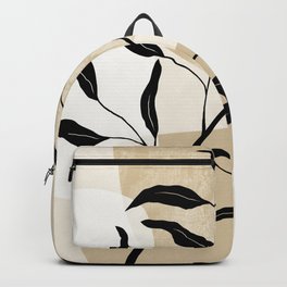 No26 Branching Out - Leaves in black Backpack