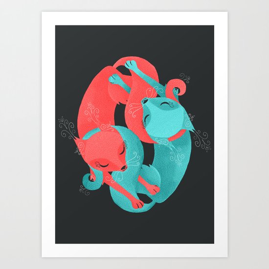 'Round Their Throats Art Print