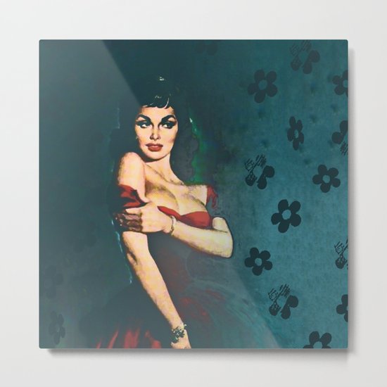 Flower In A Smoky Room Metal Print