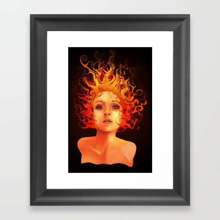 Flame Princess Framed Art Print