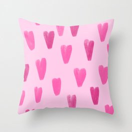 Pink Be My Valentine Hearts  Throw Pillow