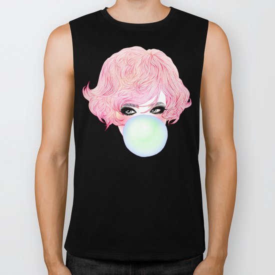 Bubble Gum Girl Biker Tank