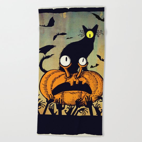 The Zombies are hungry Beach Towel