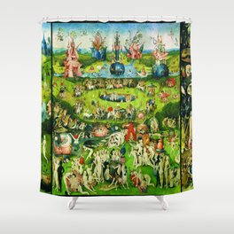 The Garden of Earthly Delights Triptych by Hieronymus Bosch Shower Curtain