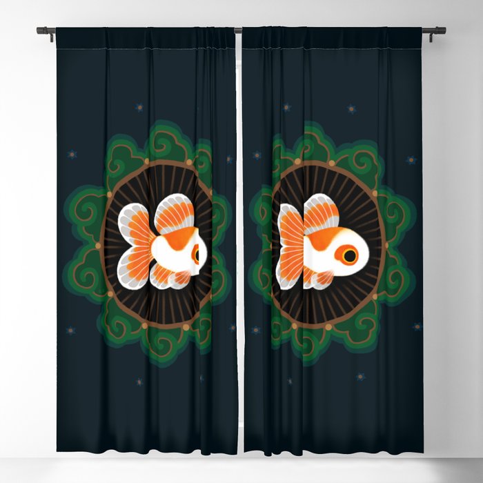 Butterfly goldfish Blackout Curtain