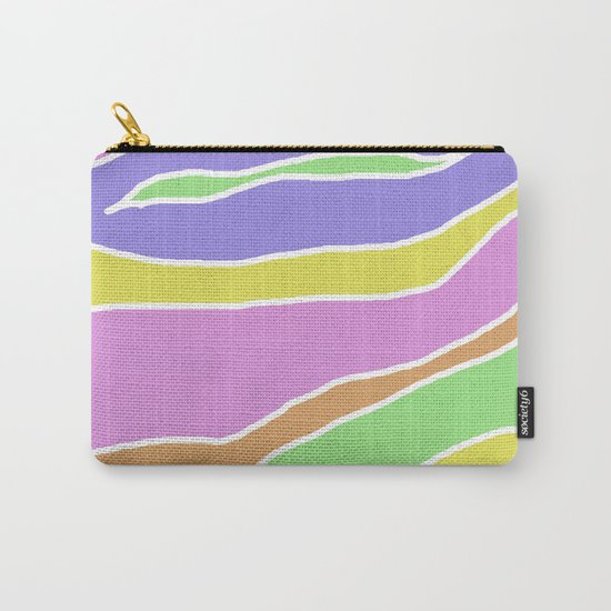 Pastel Current - Pink, blue, yellow and green pastel abstract painting Carry-All Pouch