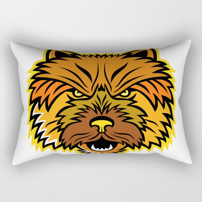 Norwich Terrier Mascot Front Rectangular Pillow