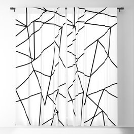 Simple Modern Black and White Geometric Pattern Blackout Curtain