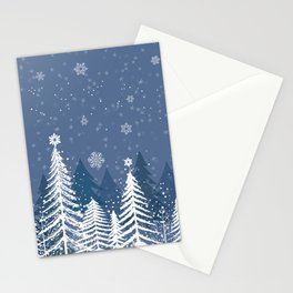 Winter Snow Forest Stationery Card