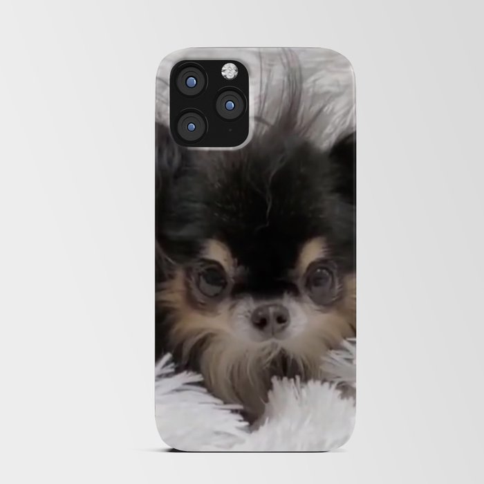 Little And Adorable Black And Beige Doggy iPhone Card Case