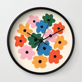 Small Flowers Wall Clock