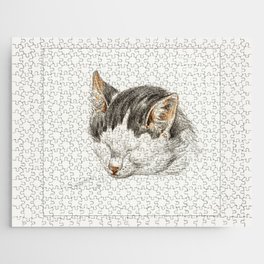 Sketch of a cat (1828) by Jean Bernard Jigsaw Puzzle