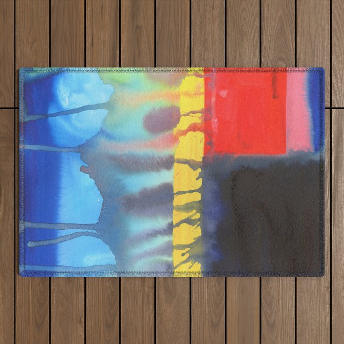 abstract reflection Outdoor Rug