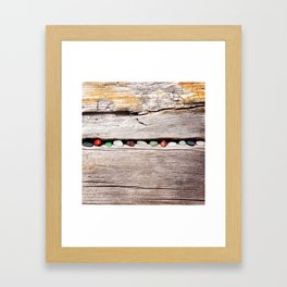 Beach Glass Cairn with a Big Boat Art Print by Lake Superior Beach Glass