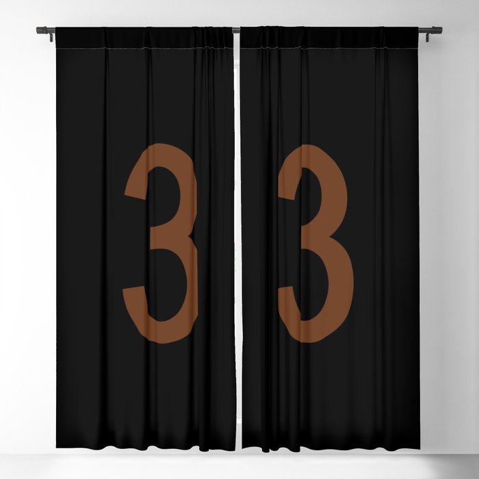 NUMBER 3 (BROWN-BLACK) Blackout Curtain