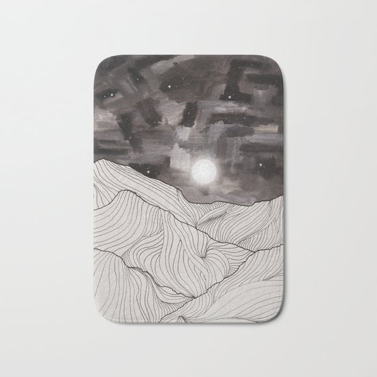 Lines in the mountains III Bath Mat