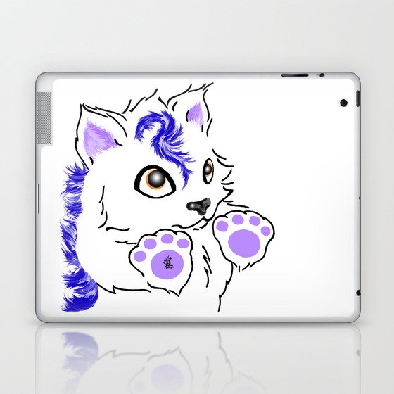 Snowfox - Blue Laptop & iPad Skin