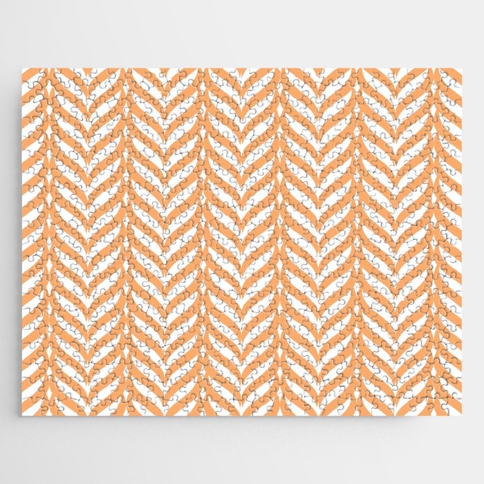 Orange Woven Pattern Jigsaw Puzzle