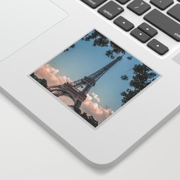 Eiffel Tower During Sunset | City Urban Landscape Photography of Paris France Sticker