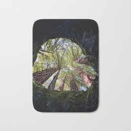 Telescope of Time (benefitting The Nature Conservancy)  Bath Mat | Photo, Cathedral, Forest, Redwood, Nature, Trees 