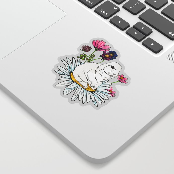 Wildflower Bunny Sticker