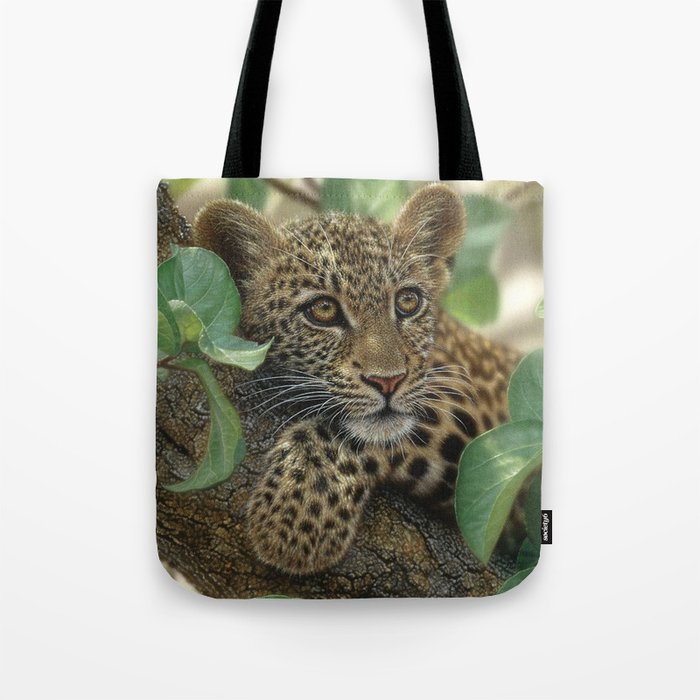 Leopard Cub - Tree Hugger Tote Bag