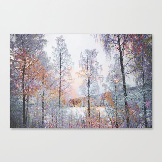 Winter in Norwegian Woods Canvas Print