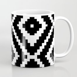 Monochrome Ikat Diamond Pattern Coffee Mug