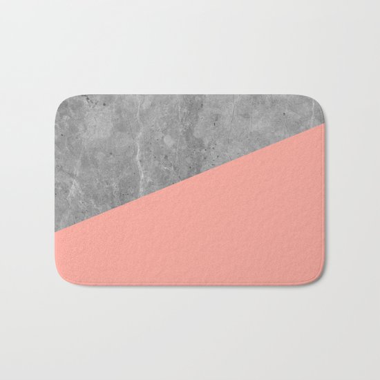 Coral Pink Concrete Bath Mat