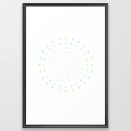 Cool Tone Joyful Dots Framed Art Print