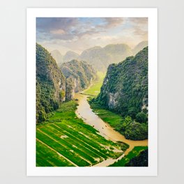 Vietnam Paddy Fields Fine Art Print  • Travel Photography • Wall Art Art Print