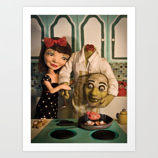 Cooking with Heart Art Print