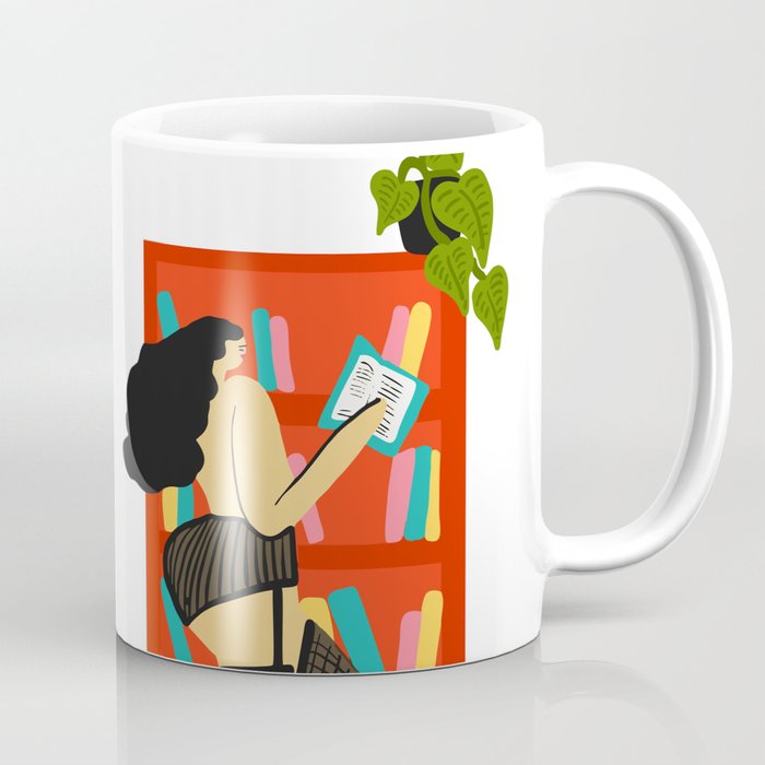 Girl Reading Coffee Mug