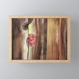 Rose Through a Fence Framed Mini Art Print