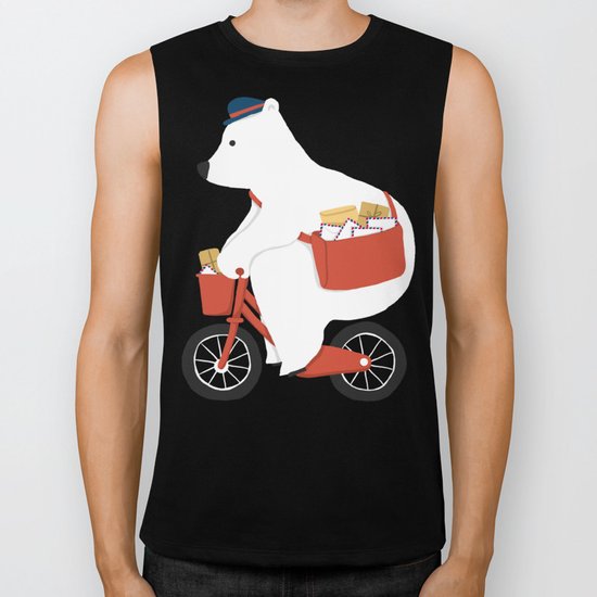 Polar bear postal express Biker Tank