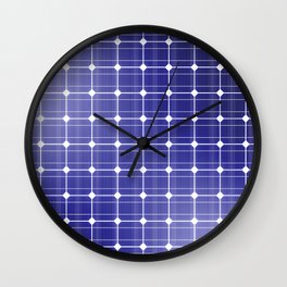 In charge / 3D render of solar panel texture Wall Clock