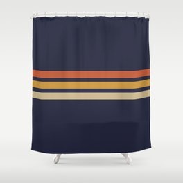 Vintage Retro Stripes Shower Curtain